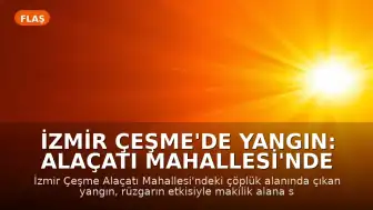 İzmir Çeşme'de Yangın: Alaçatı Mahallesi'nde Alevlerle Mücadele Sürüyor