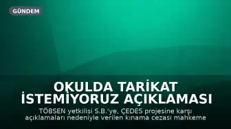 Okulda Tarikat İstemiyoruz Açıklaması Nedeniyle Verilen Kınama Cezası İptal Edildi