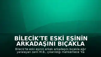 Bilecik'te eski eşinin arkadaşını bıçakla yaralayan şüpheli tutuklandı