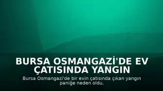 Bursa Osmangazi'de Ev Çatısında Yangın Paniği