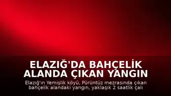 Elazığ'da Bahçelik Alanda Çıkan Yangın Kontrol Altına Alındı