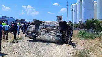 Gaziantep-Nizip Karayolu'nda Otomobil Takla Attı: 9 Yaralı