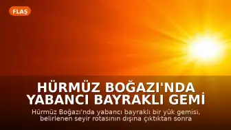 Hürmüz Boğazı'nda Yabancı Bayraklı Gemi Karaya Oturdu