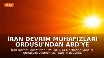 İran Devrim Muhafızları Ordusu'ndan ABD'ye Yönelik Operasyon Tehdidi