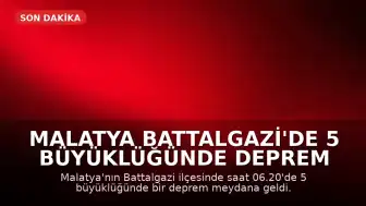 Malatya Battalgazi'de 5 Büyüklüğünde Deprem Meydana Geldi