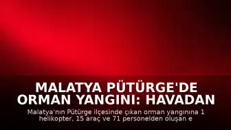 Malatya Pütürge'de Orman Yangını: Havadan ve Karadan Müdahale Sürüyor