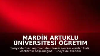 Mardin Artuklu Üniversitesi Öğretim Üyesi Abdülhamit Avvak Suriye Halk Meclisi Başkanı Seçildi