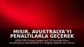 Mısır, Avustralya'yı Penaltılarla Geçerek Son 16'ya Kaldı