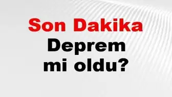 Muğla Datça'da Deprem Meydana Geldi