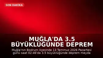 Muğla'da 3.5 büyüklüğünde deprem meydana geldi