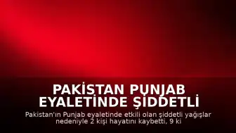 Pakistan Punjab Eyaletinde Şiddetli Yağışlar Can ve Mal Kaybına Yol Açtı