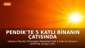 Pendik'te 5 Katlı Binanın Çatısında Yangın Çıktı