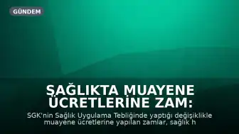 Sağlıkta Muayene Ücretlerine Zam: Erişilebilirlik Endişeleri Artıyor
