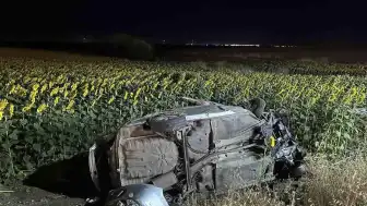 Tekirdağ Çorlu'da Otomobil Tarlaya Devrildi: 5 Yaralı