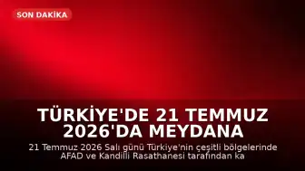 Türkiye'de 21 Temmuz 2026'da Meydana Gelen Depremler