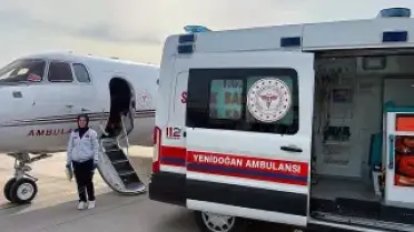Bilge Bebek, Doğuştan Kalp Hastalığı Nedeniyle Ambulans Uçakla Ankara'ya Nakledildi