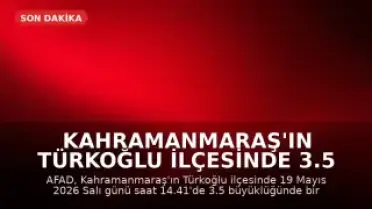 Kahramanmaraş'ın Türkoğlu ilçesinde 3.5 büyüklüğünde deprem