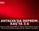 Antalya'da Deprem: Kaş'ta 3.6 Büyüklüğünde Sarsıntı