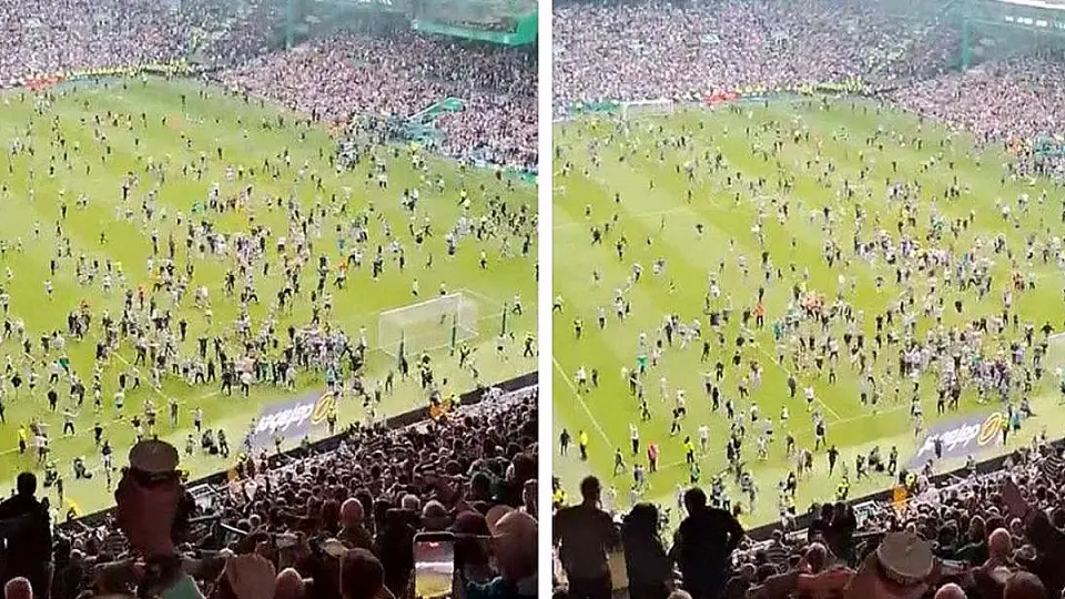 Celtic Taraftarı Sahaya Girdi, Şampiyonluk Tehlikeye Girdi