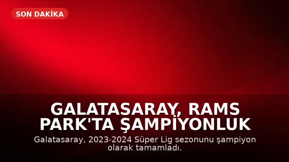 Galatasaray, RAMS Park'ta Şampiyonluk Kupasını Kaldırdı