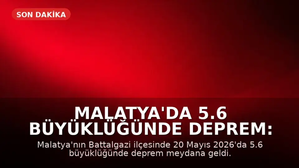 Malatya'da 5.6 Büyüklüğünde Deprem: Prof. Dr. Şener Üşümezsoy'un Tahmini Dikkat Çekti