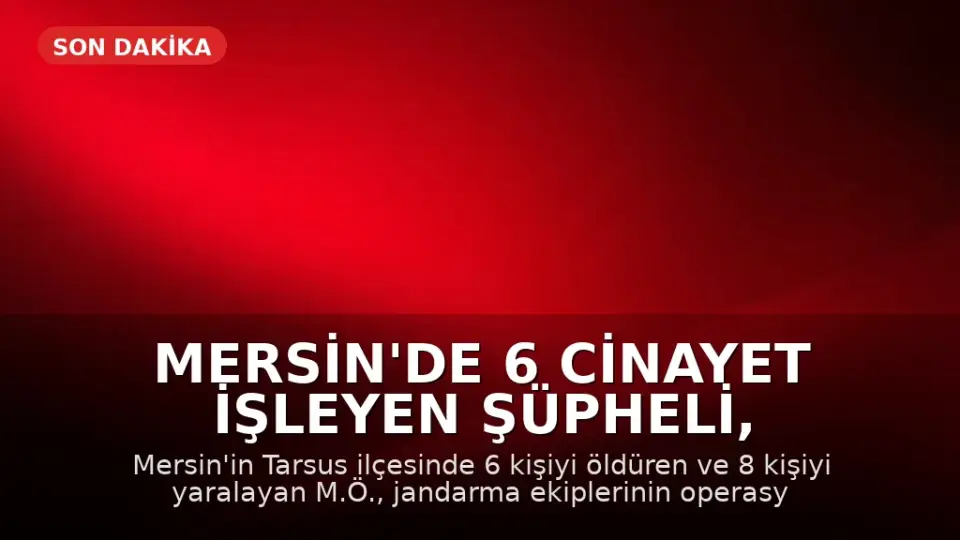 Mersin'de 6 Cinayet İşleyen Şüpheli, Yakalanacağını Anlayınca İntihar Etti