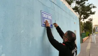 Tuncay Sonel Caddesi Tabelası Kaldırıldı