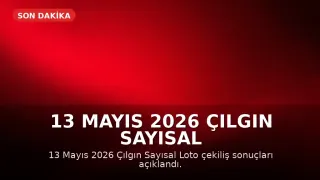 13 Mayıs 2026 Çılgın Sayısal Loto Sonuçları Açıklandı