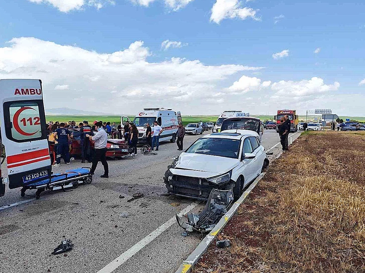 Konya'da Trafik Kazasında 5 Yaralı