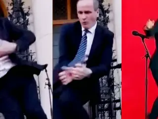Macaristan'da Hükümet Değişikliği Sonrası Parlamento Önünde Kutlama