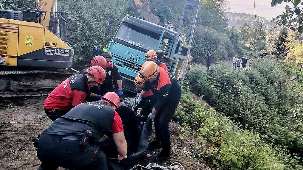 Rize'de hafriyat kamyonu kazası: 1 ölü